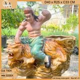 Chậu tượng Võ Tòng đả hổ trồng cây bonsai, chậu kiểng, chậu tượng bonsai trang trí sân vườn