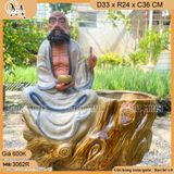 Chậu tượng Đạt Ma Sư Tổ  gốm sứ Bát Tràng cỡ lớn dùng trồng cây bonsai, chậu tượng bonsai Đạt Ma Sư Tổ