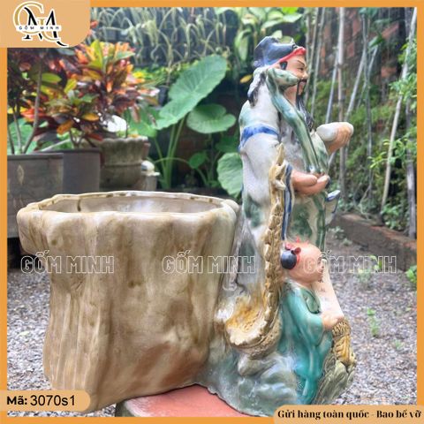 Chậu tượng ông Lộc size lớn, chậu tượng Lộc, chậu trồng cây thu hút tài lộc, sung túc