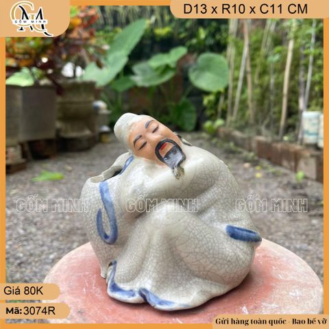 Chậu tượng ông say nhỏ, chậu tượng bonsai mini, chậu mini trồng cây trang trí nhà cửa