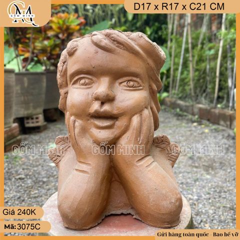 Chậu tượng đất nung cô gái nhiều dáng, chậu tượng cô gái, chậu trồng cây, chậu trồng hoa