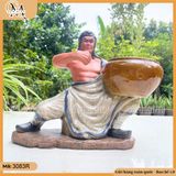 Chậu tượng Võ Tòng ôm vò, chậu tượng trồng cây, chậu bonsai trồng cây trang trí nhà cửa