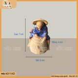 Tiểu cảnh ông lão úp nơm gốm Bát Tràng size bé 2 mẫu trang trí thác nước, non bộ