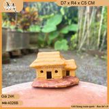 Tiểu cảnh nhà lá mini gốm Bát Tràng nhiều mẫu trang trí non bộ, thác nước