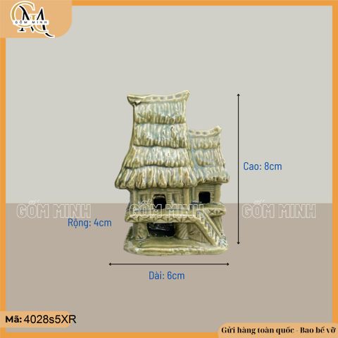 Tiểu cảnh nhà rông nhiều kích thước, mô hình nhà rông gốm Bát Tràng, tiểu cảnh trang trí