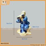 Tiểu cảnh thổi sáo mini gốm bát tràng trang trí bonsai, non bộ