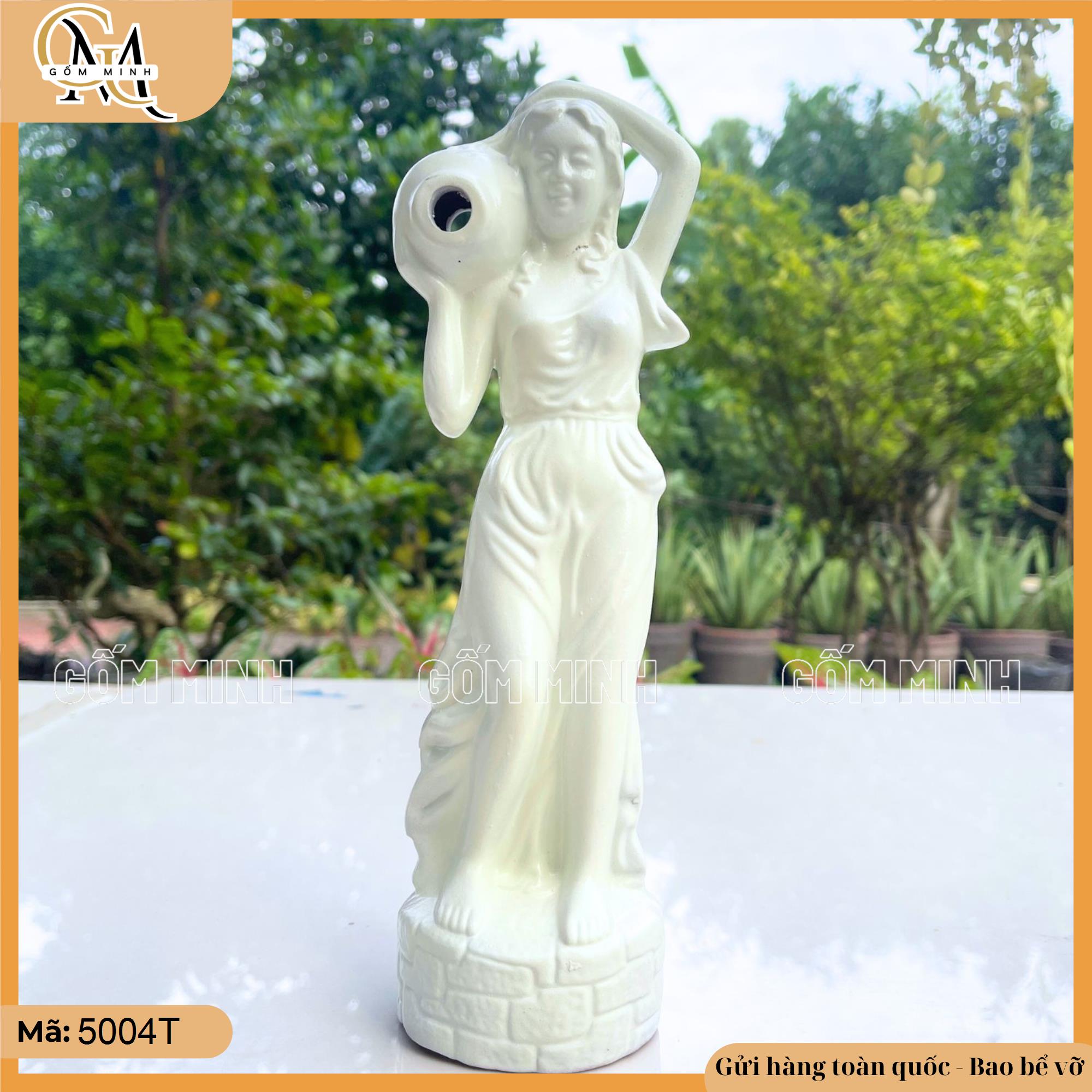 Tượng cô gái đổ nước đứng 27cm