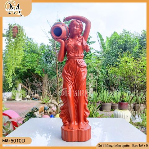 Tượng cô gái đổ nước đứng H70cm