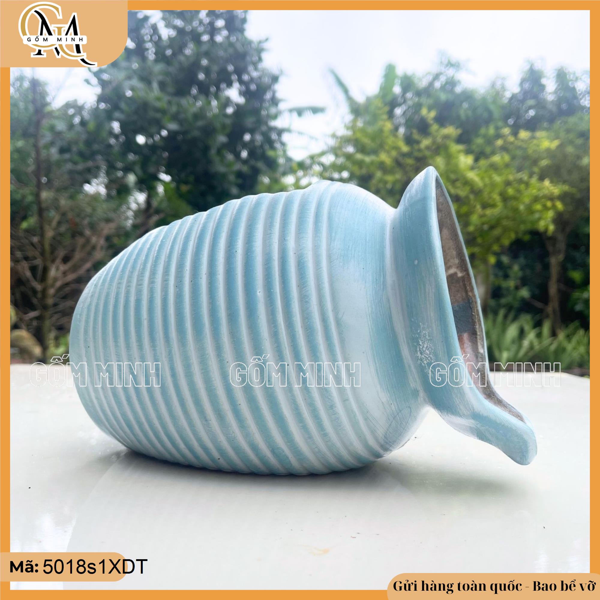 Bình gốm thác nước trang trí bể cá, hồ cá