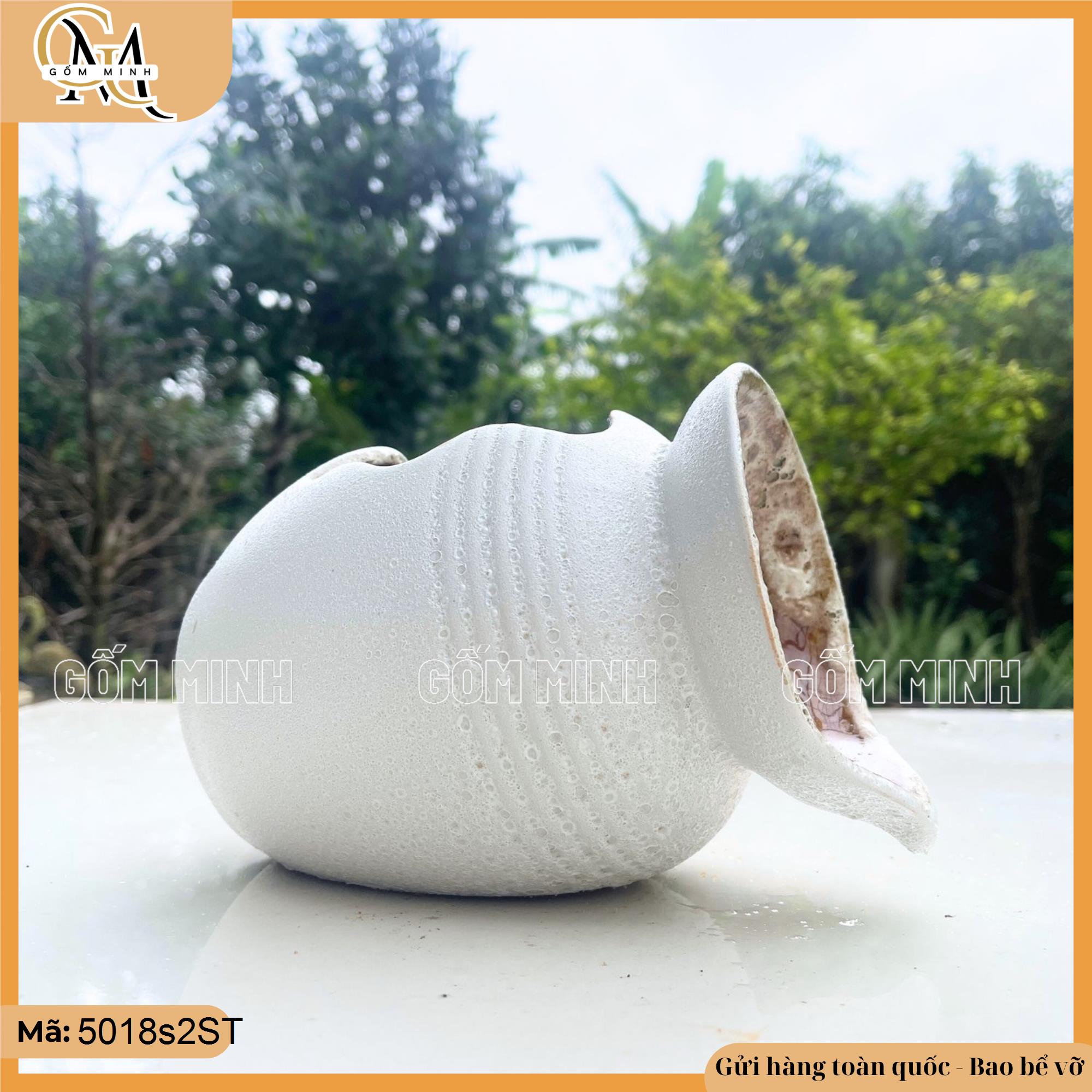 Bình gốm thác nước trang trí bể cá, hồ cá