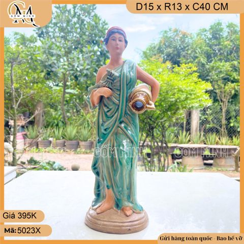 Tượng Cô gái đổ nước H40cm
