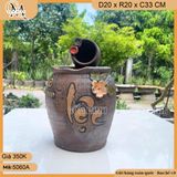 Chum lu thác nước gốm cao 33cm, 37cm (Kiểu ngẫu nhiên) - Tạo nét bình yên cho không gian sống