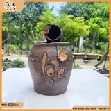 Chum lu thác nước gốm cao 33cm, 37cm (Kiểu ngẫu nhiên) - Tạo nét bình yên cho không gian sống