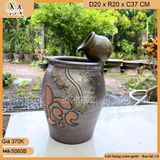 Chum lu thác nước gốm cao 33cm, 37cm (Kiểu ngẫu nhiên) - Tạo nét bình yên cho không gian sống