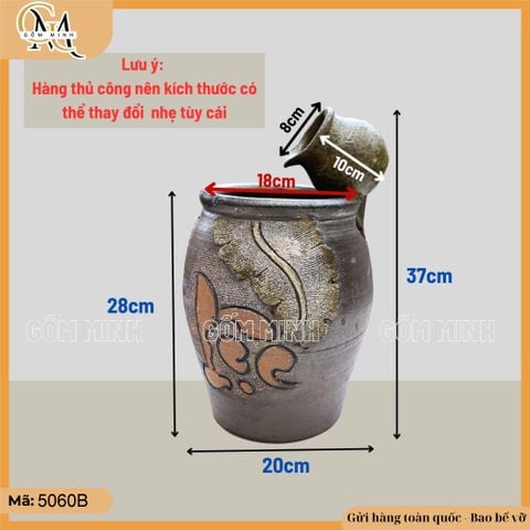 Chum lu thác nước gốm cao 33cm, 37cm (Kiểu ngẫu nhiên) - Tạo nét bình yên cho không gian sống