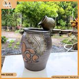 Chum lu thác nước gốm cao 33cm, 37cm (Kiểu ngẫu nhiên) - Tạo nét bình yên cho không gian sống