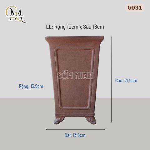 Chậu ống vuông trơn