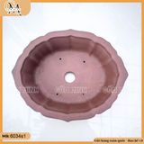 Chậu oval khía dài 26cm gốm đất đen làm mát rễ cây, chậu trồng cây hình oval, chậu gốm đất đen
