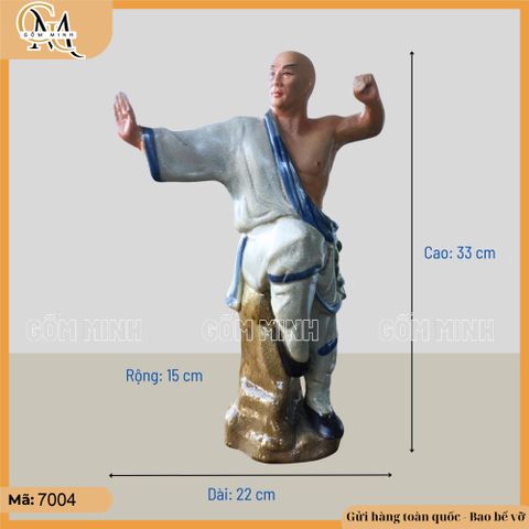 Tượng võ sư ghép cây bonsai bằng gốm sứ nhiều mẫu