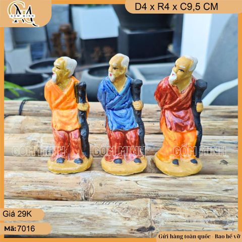 Tượng lão mai mini trang trí chậu cây, decor bàn trà, kệ sách (giao màu ngẫu nhiên)