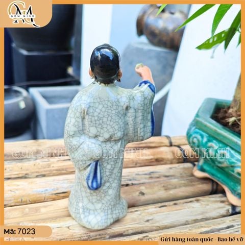 Tượng Lý Bạch say trăng nhiều kích thước trang trí tiểu cảnh bonsai
