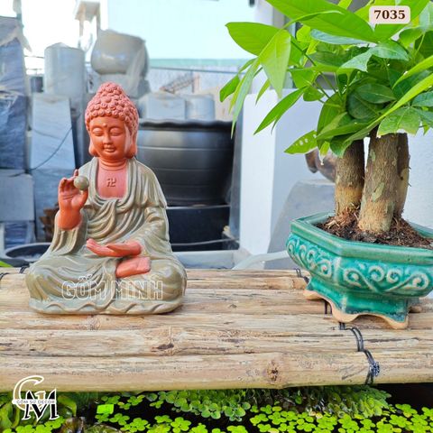 Tượng Phật A Di Đà gốm sứ Bát Tràng