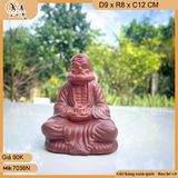Tượng Đạt Ma Sư Tổ Ngồi Thiền Gốm Đất Đỏ 12cm, Mang Đến Không Gian Thanh Tịnh, Giúp Tâm Hồn An Lạc