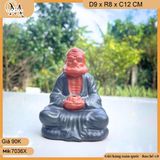 Tượng Đạt Ma Sư Tổ Ngồi Thiền Gốm Đất Đỏ 12cm, Mang Đến Không Gian Thanh Tịnh, Giúp Tâm Hồn An Lạc