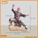 Tượng Hoàng Phi Hồng đánh võ cao 33cm, tượng võ sư, tượng võ thuật, tượng ghép cây bonsai dáng võ