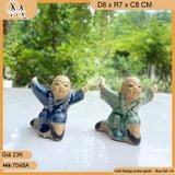 Tượng chú tiểu đánh võ mini nhiều tư thế, tượng tiểu cảnh, tuọng mini trang trí bonsai (giao màu ngẫu nhiên)