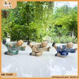 Tượng chú tiểu đánh võ mini nhiều tư thế, tượng tiểu cảnh, tuọng mini trang trí bonsai (giao màu ngẫu nhiên)