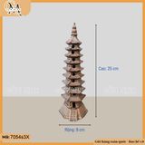Tiểu cảnh gốm Tháp chùa lớn cao 25cm, 30cm, 42cm trang trí non bộ, bonsai sân vườn