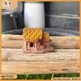 Tiểu cảnh nhà lá mini gốm Bát Tràng nhiều mẫu trang trí non bộ, thác nước