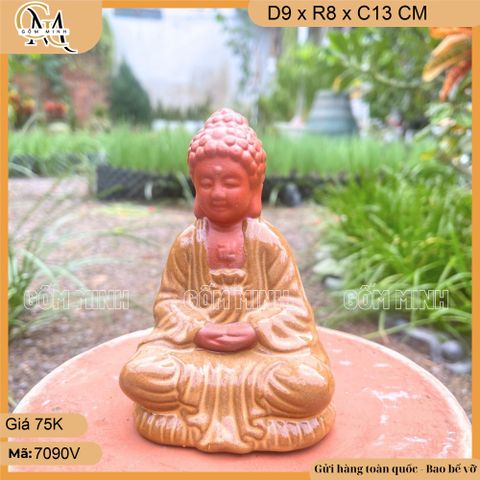 Tượng Phật A Di Đà ngồi cao 13cm, tượng phật ngồi, tượng phật trang trí phòng thiền, bàn làm việc