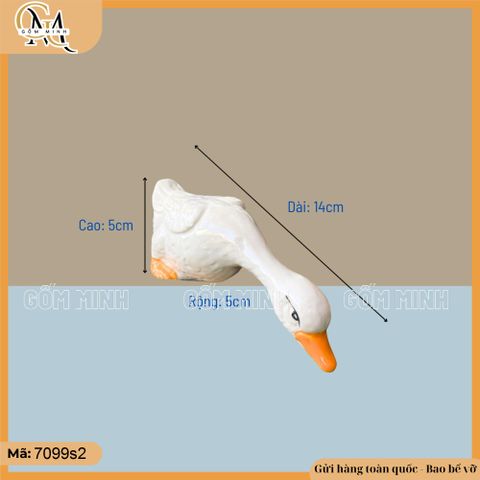 Tiểu cảnh vịt con gốm Bát Tràng decor thác nước