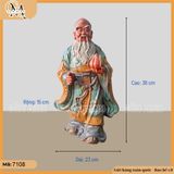 Tượng ông thọ cầm đào tiên cao 36cm gốm đất đỏ 2 mẫu, tượng thọ ghép bonsai, tượng ký cây
