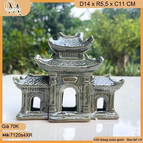 Tiểu cảnh Cổng tam quan gốm Bát Tràng nhiều kích thước