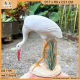Tượng Cò Sứ, tượng tiểu cảnh cò lớn trang trí hòn non bộ, phụ kiện hòn non bộ, phụ kiện trang trí