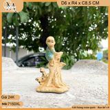 Tiểu cảnh bé trèo cây và chú chó nhỏ trang trí bonsai, decor bàn trà, kệ sách