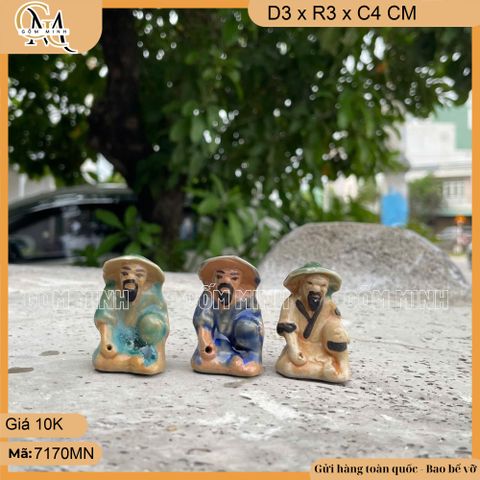 Tiểu cảnh ông câu tí hon decor thác nước, bể cá (giao màu ngẫu nhiên)