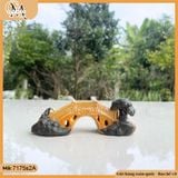 Tiểu cảnh cầu vàng nhỏ 2 kích thước trang trí hòn non bộ, bể bán cạn