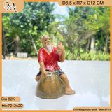 Tượng ông úp nơm cao 10cm, 12cm, 14cm, tượng gốm trang trí bể cá, phụ kiện hòn non bộ