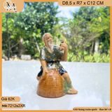 Tượng ông úp nơm cao 10cm, 12cm, 14cm, tượng gốm trang trí bể cá, phụ kiện hòn non bộ