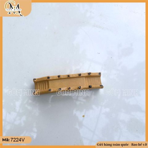 Mô hình cầu nhỏ dài 12cm bằng gốm decor non bộ, phụ kiện hòn non bộ
