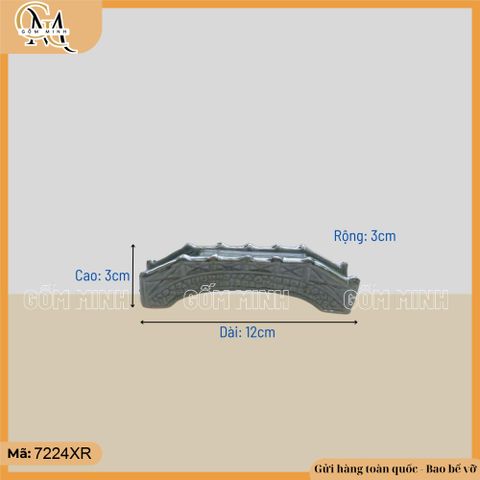Mô hình cầu nhỏ dài 12cm bằng gốm decor non bộ, phụ kiện hòn non bộ