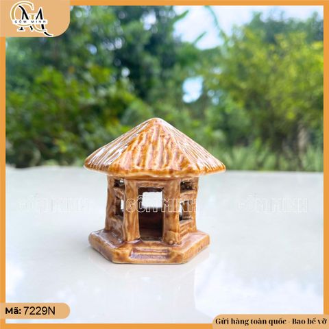 Mô hình lầu gió mini, mô hình lầu nhỏ trang trí, phụ kiện hòn non bộ