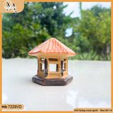 Mô hình lầu gió mini, mô hình lầu nhỏ trang trí, phụ kiện hòn non bộ