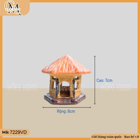Mô hình lầu gió mini, mô hình lầu nhỏ trang trí, phụ kiện hòn non bộ