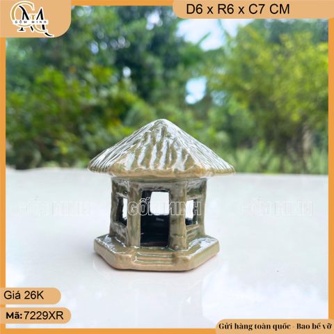 Mô hình lầu gió mini, mô hình lầu nhỏ trang trí, phụ kiện hòn non bộ