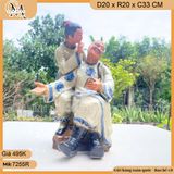 Tượng Lưu Gù cao 30cm thiết kế tinh xảo, tượng Tể Tướng Lưu Gù (Lưu Dung) gốm sứ Bát Tràng